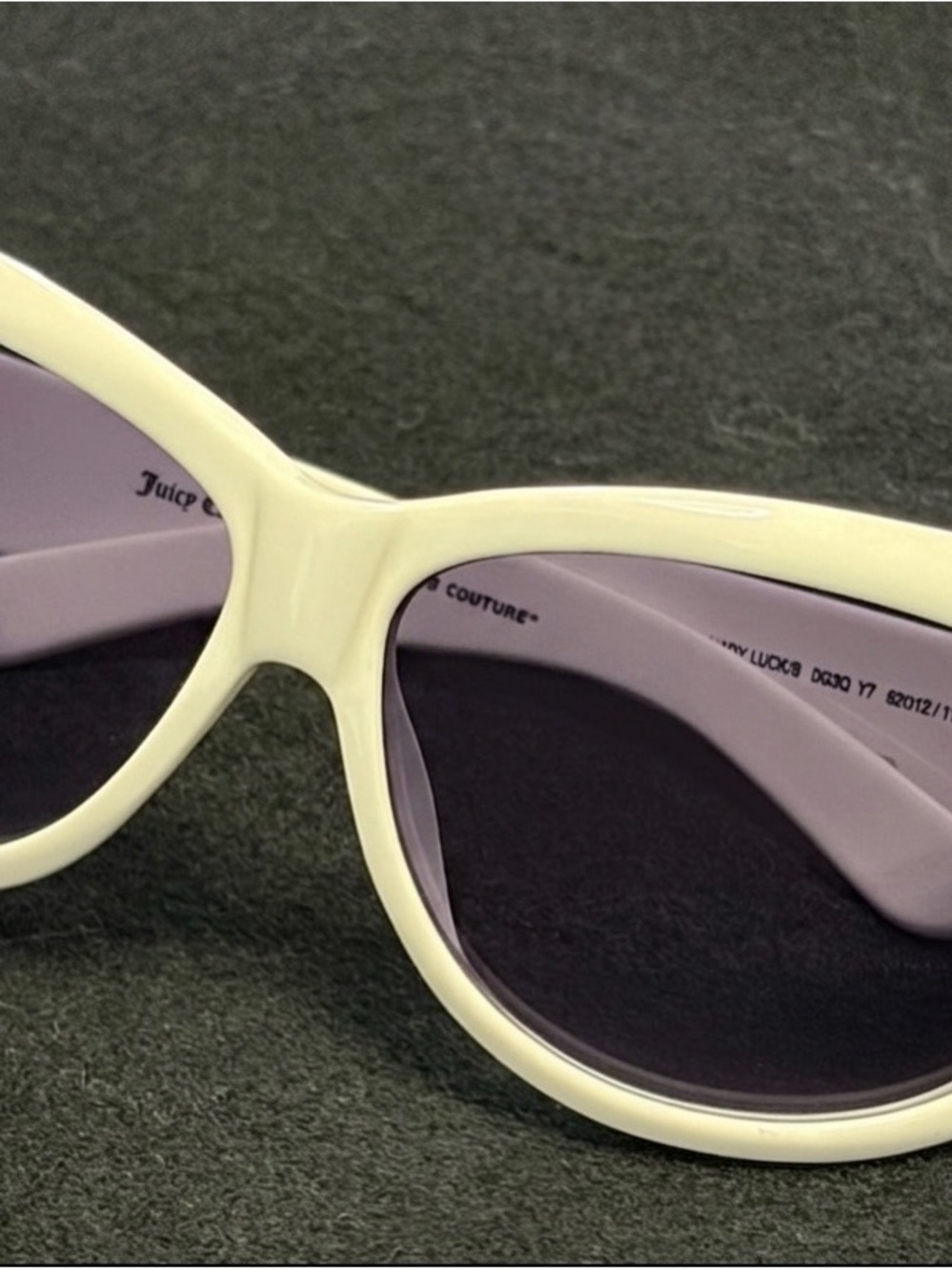 Vintage Y2K Juicy Couture "Lady Luck" Sunglasses in White (Made in Italy) - Picture 3 of 12
